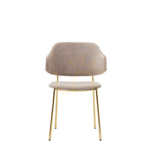 Verifica Scaun dining Gallery Direct Whitehall taupe catifea set 2 5059413801082