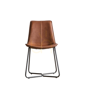 Scaune de dining Gallery Direct Hawking maro din piele artificială, set de 2 small 0