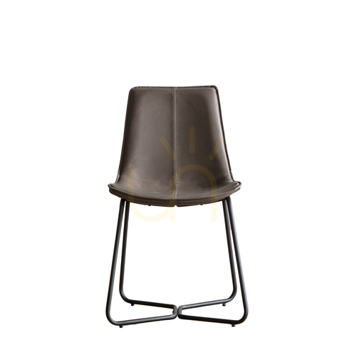 Verifica Scaun dining Gallery Direct Hawking Ember metal PU 49x55x86 cm 5059413329579