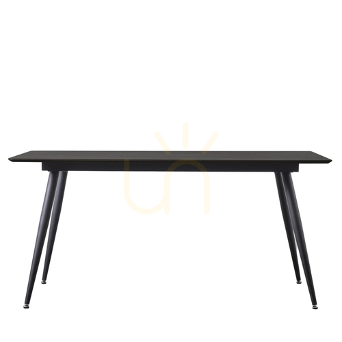 Verifica Masă dining Gallery Direct Astley negru 160x90 cm MDF furnir stejar fier