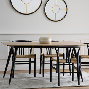Masă dining Gallery Direct Astley 160x90 cm stejar natural cu picioare metalice negre small 1