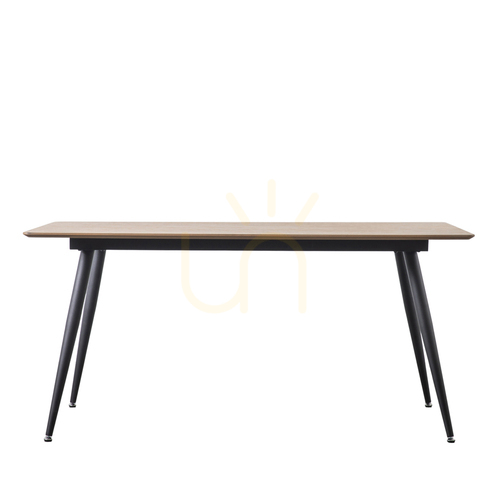 Verifica Masă dining Gallery Direct Astley 160x90 cm stejar natural cu picioare metalice negre