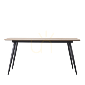 Masă dining Gallery Direct Astley 160x90 cm stejar natural cu picioare metalice negre small 0