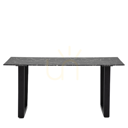 Verifica Masă dining Gallery Direct Davidson negru efect marmură 160x90 cm 5059413801198