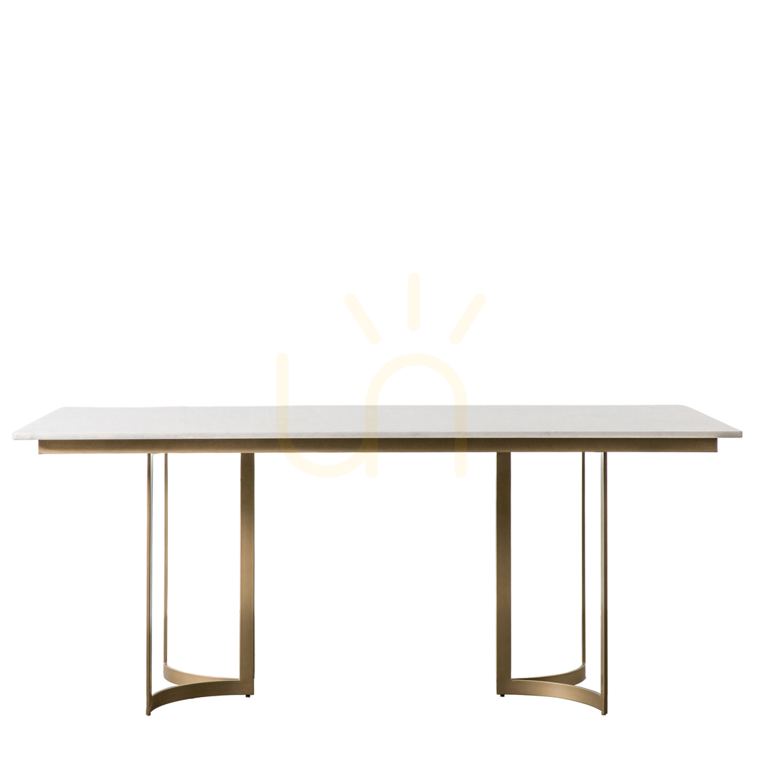 Verifica Masă dining Gallery Direct Everton marmură albă auriu 180x90 cm 5059413699993 Masă dining Gallery Direct Everton marmură albă auriu 180x90 cm 5059413699993