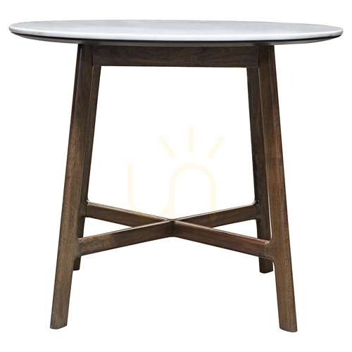 Verifica Masă rotundă dining Gallery Direct Barcelona 90 cm acacia marmură închisă 5056272006535