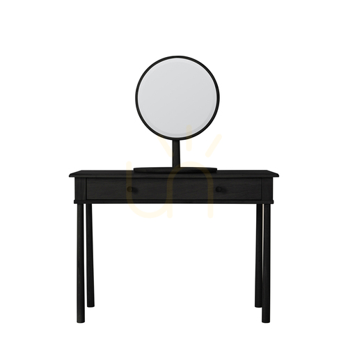 Verifica Masă de toaletă Gallery Direct Wycombe negru 110x40x80 cm stejar MDF pin 5056263946123