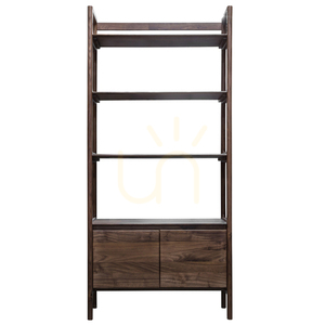 Raft deschis Gallery Direct Madrid din nuc solid 80x35x172,5 cm small 0