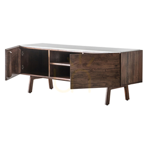 Dulap media Gallery Direct Barcelona, acacia închisă cu blat din marmură, 136 cm 5056272006559 small 2