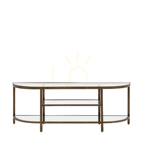 Verifica Raft multimedia Gallery Direct Hudson bronz metal sticlă 120x45 cm 5059413895074