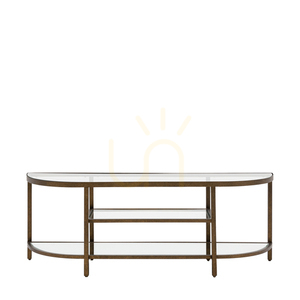 Raft multimedia Gallery Direct Hudson bronz metal sticlă 120x45 cm 5059413895074 small 0