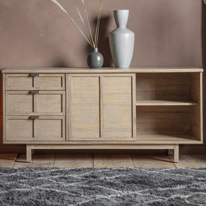 Bufet Gallery Direct Kyoto natural 150x45x70 cm 3 sertare 2 uși glisante 1 Bufet Gallery Direct Kyoto natural 150x45x70 cm 3 sertare 2 uși glisante small 1