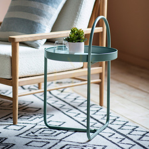 Masă laterală Gallery Direct Melbury teal metal 40x40x66 cm 5059413686795 small 1