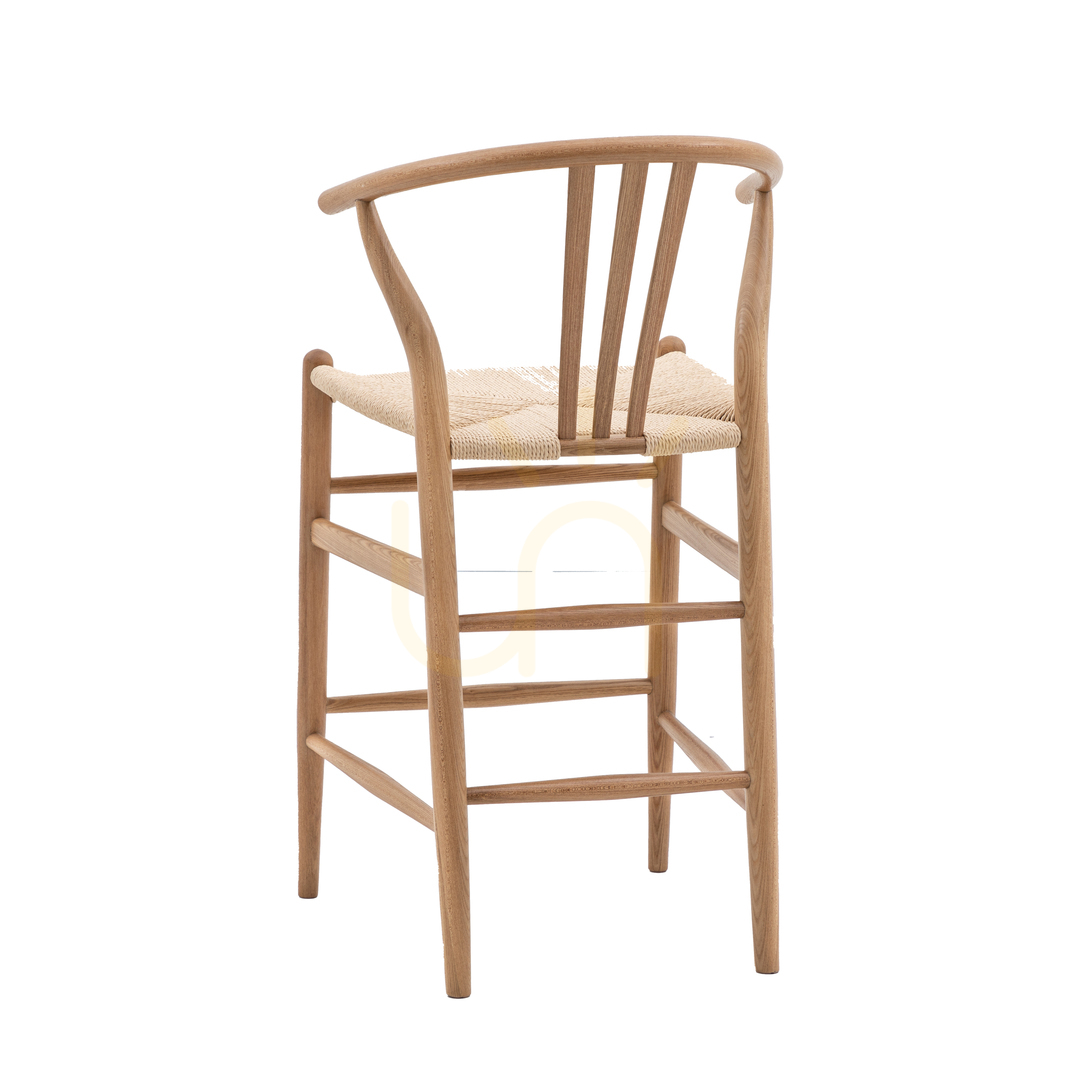 Afişa Scaun de bar Gallery Direct Whitney natural din elm cu șezut împletit, set 2, 65 cm Scaun de bar Gallery Direct Whitney natural din elm cu șezut împletit, set 2, 65 cm