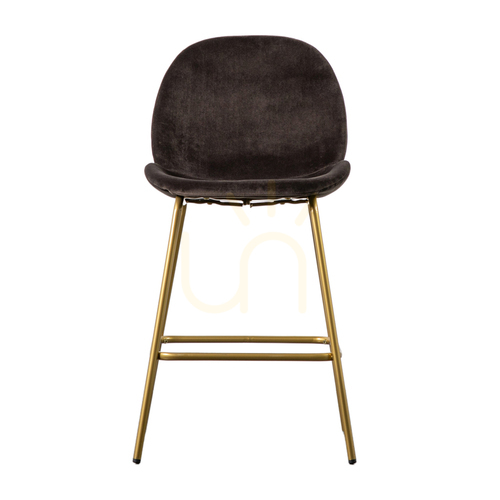 Verifica Taburet bar Gallery Direct Flanagan catifea maro ciocolată 66 cm 5059413701023