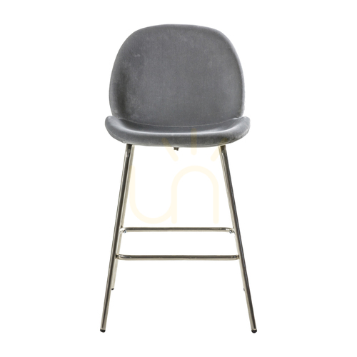 Verifica Taburet bar Gallery Direct Flanagan catifea gri deschis 66 cm 5059413403132