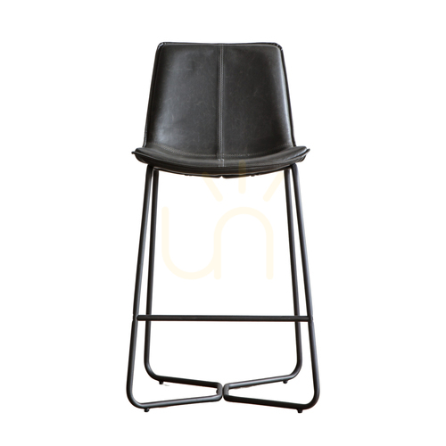 Verifica Taburet bar Gallery Direct Hawking Charcoal metal PU 65 cm 5059413329593
