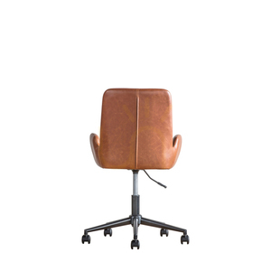 Scaun pivotant birou Gallery Direct Faraday maro piele ecologică 5059413396069 small 5