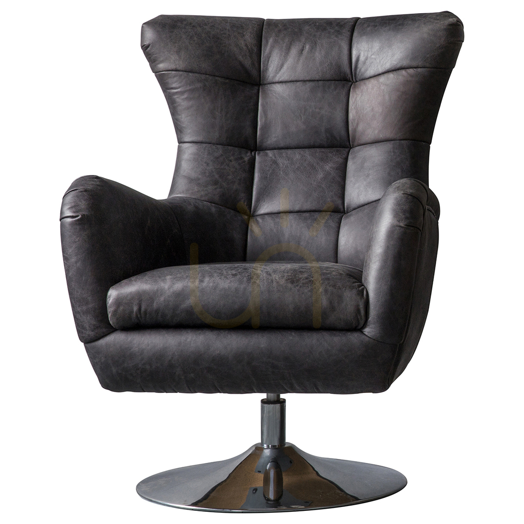Verifica Fotoliu pivotant Gallery Direct Bristol piele Antique Ebony 70x81x95 cm Fotoliu pivotant Gallery Direct Bristol piele Antique Ebony 70x81x95 cm