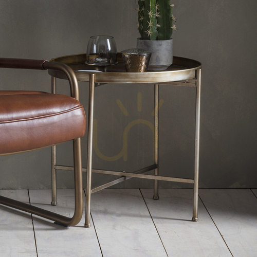 Verifica Masă de cafea Gallery Direct Lenox bronz fier 54x54x50 cm 5055999201773