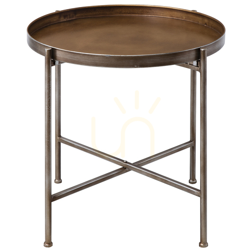 Verifica Masă de cafea Gallery Direct Lenox bronz fier 54x54x50 cm 5055999201773