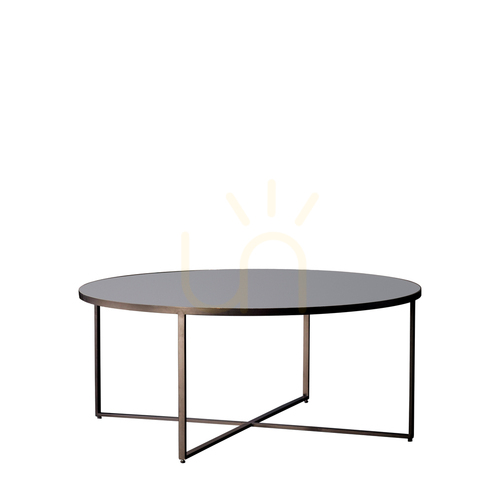 Verifica Masă de cafea Gallery Direct Torrance 100x100 cm sticlă gri fumuriu metal negru