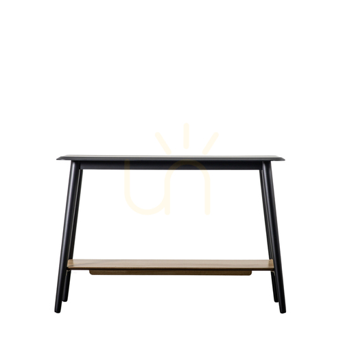 Verifica Masă consolă Gallery Direct Maddox negru cu raft, lemn 110x40x75 cm