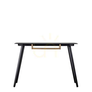 Birou Gallery Direct Maddox cu raft negru stejar 110x50x75 cm 5059413686610 small 0