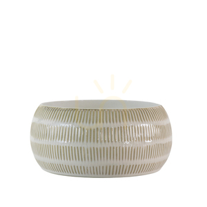 Bol decorativ din gresie Gallery Direct Abelia alb/natural 26x26x12 cm 5059413701542 small 0
