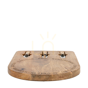 Set placă brânzeturi Gallery Direct Wells lemn de mango cu 2 cuțite și furculiță small 2