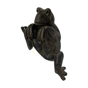Suport ghiveci broască Gallery Direct Philip Frog alb antic poliresină 2 buc 5059413410826 small 0
