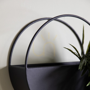 Ghiveci de perete Gallery Direct Hector set 2, metal negru, 40x40x14,2 cm small 2