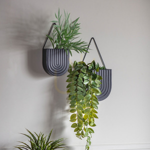 Set de 2 ghivece de perete Gallery Direct Lexy, fier negru, 40 cm small 1