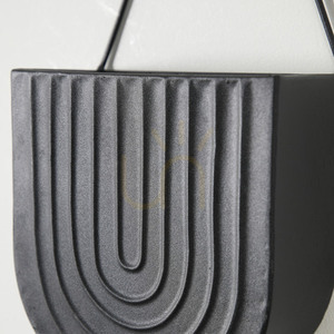 Set de 2 ghivece de perete Gallery Direct Lexy, fier negru, 40 cm small 2