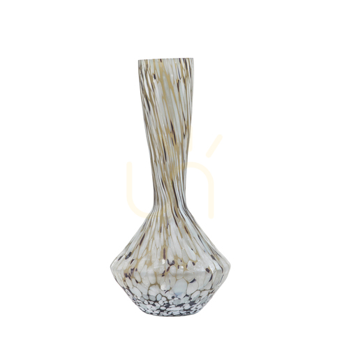 Verifica Vază din sticlă suflată Gallery Direct Aditya maro alb 19,5x38 cm 5059413697623