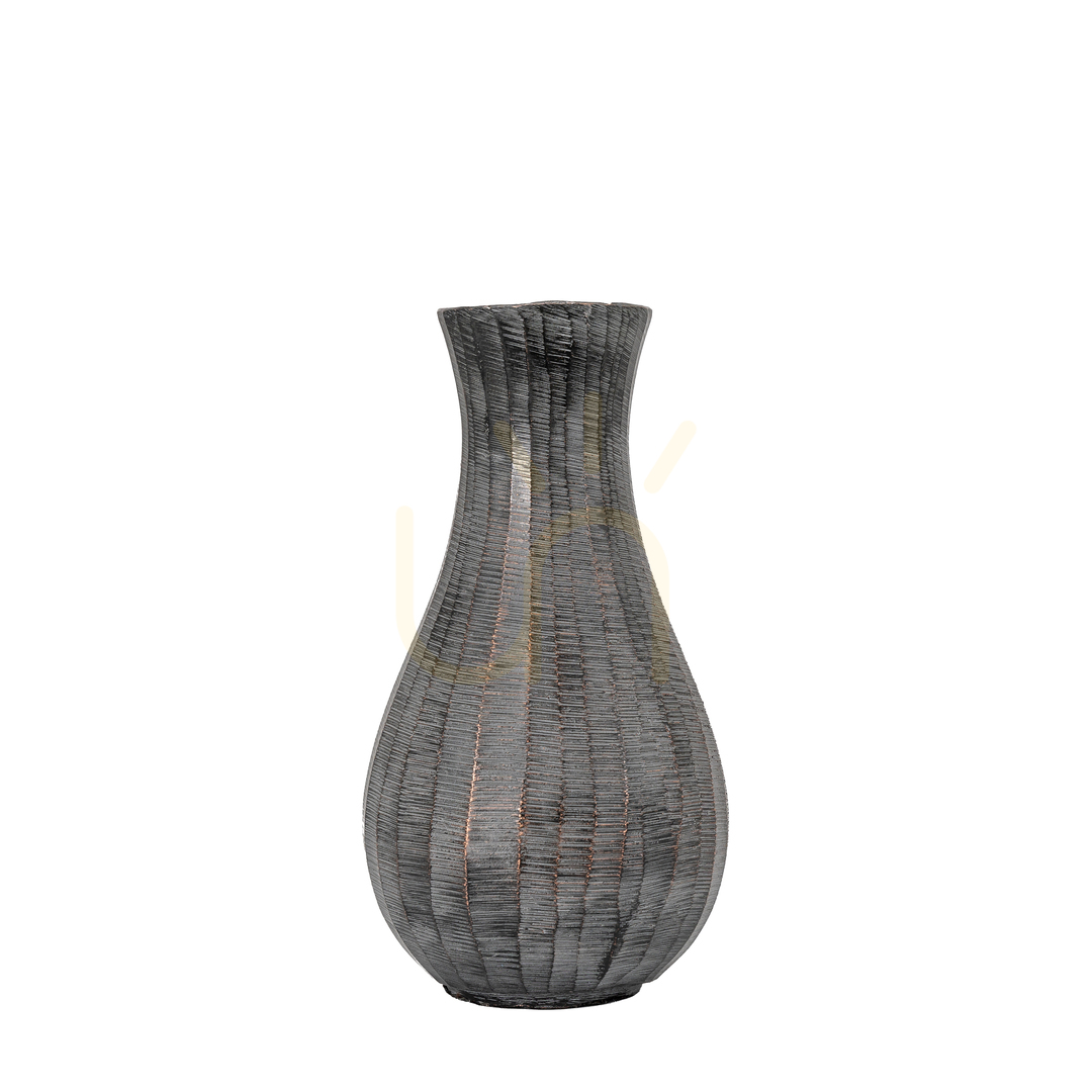 Verifica Vază mică Gallery Direct Enya canelată gri antic aluminiu 23,5 cm 5059413870446 Vază mică Gallery Direct Enya canelată gri antic aluminiu 23,5 cm 5059413870446