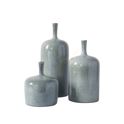 Verifica Set 3 ornamente ceramice Gallery Direct Vormark Blue albastru 5055999222235