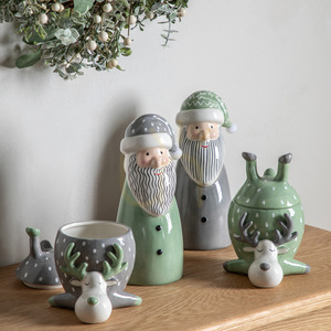 Ghiveci decorativ ren cu capac verde dolomit Gallery Direct 14,5x12,5x17,5 cm small 1