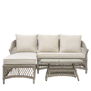 Set șezlonguri grădină Gallery Direct Menton piatră din aluminiu și ratan PE 5059413795060 small 0