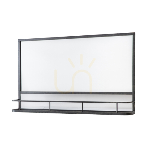 Verifica Oglindă de perete Gallery Direct Emerson cu raft, antracit, 106 × 63 cm