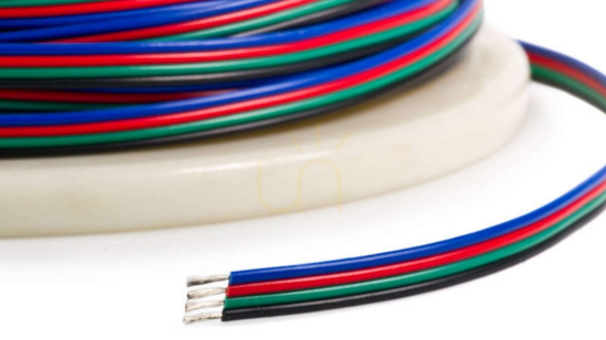 previzualizare Cablu cu patru fire pentru bandă LED RGB Cablu cu patru fire pentru bandă LED RGB