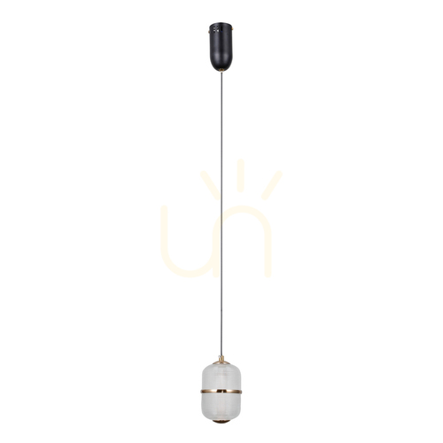 Verifica Pendul Italux Alani LED negru sticlă 6W 3000K PND-34375-1-BK