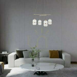 Pendul Italux Alani PND-34375-4-HBR auriu, 4 puncte LED 24 W 3000 K, 56 cm small 1
