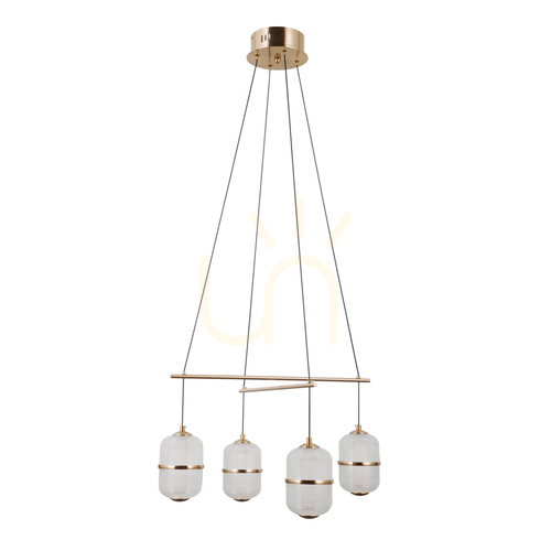 Verifica Pendul Italux Gold Alani LED 4x24W 3000K 56 cm PND-34375-4-HBR