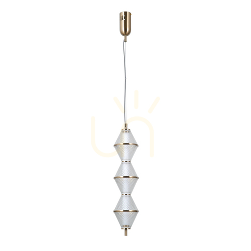 Verifica Pendant Italux LED auriu sticlă 3 becuri 3000K PND-34395-3V-HBR