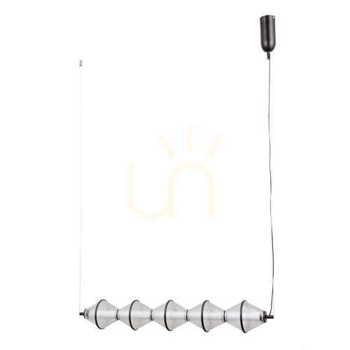 Verifica Lustră suspendată Italux LED neagră sticlă 5x5W PND-34395-5-BK