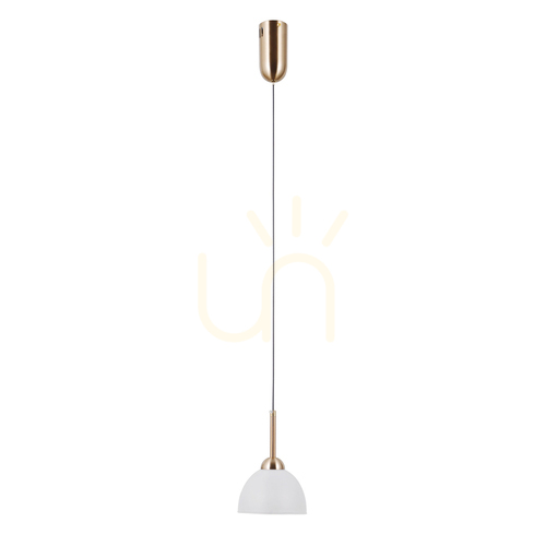 Verifica Pendant Italux Classic Montiela LED sticlă satinată aurie 13,5 cm PND-34374-1-HBR