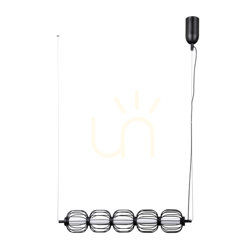Verifica Lampă suspendată Italux Pedro LED 5x20W negru mat 3000K PND-34405-5-BK