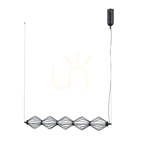 Verifica Lustră suspendată LED Italux Sevil, 5 puncte luminoase, negru mat, 25 W, PND-34403-5-BK