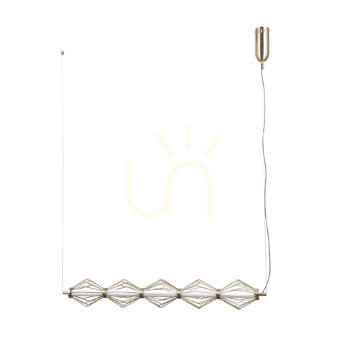 Verifica Pendul Italux Sevil LED 5 puncte aur 25W 3000K PND-34403-5-HBR